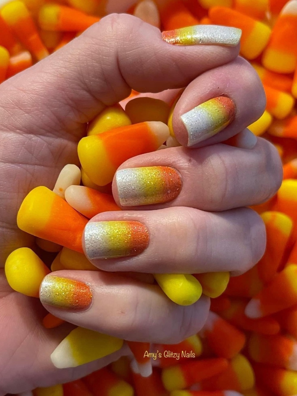 *Retired* Color Street: Sweet Tooth | Halloween Candy Corn Orange Yellow White